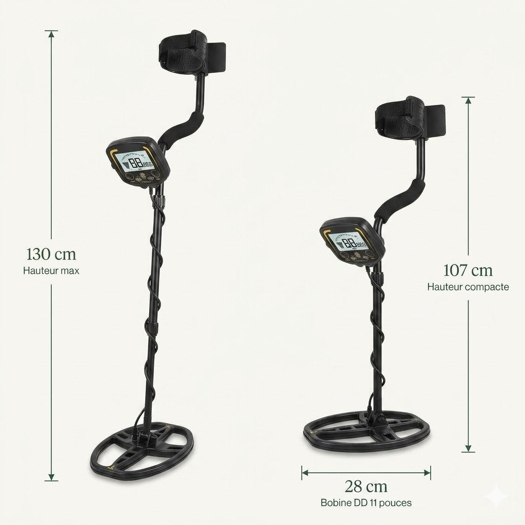 Détecteur de Métaux TX-850 — Écran LCD | Bobine DD 28cm Étanche | 3 Modes