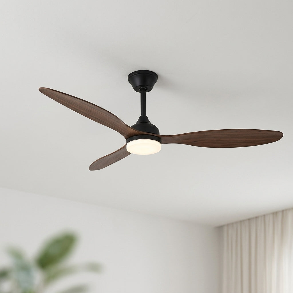 Terrain d’Or Belluno — Ventilateur de plafond en bois, silencieux