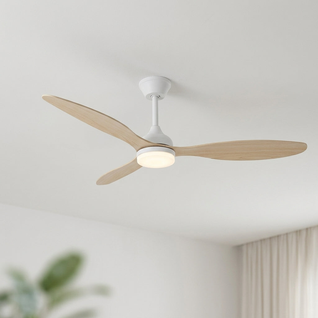 Terrain d’Or Belluno — Ventilateur de plafond en bois, silencieux