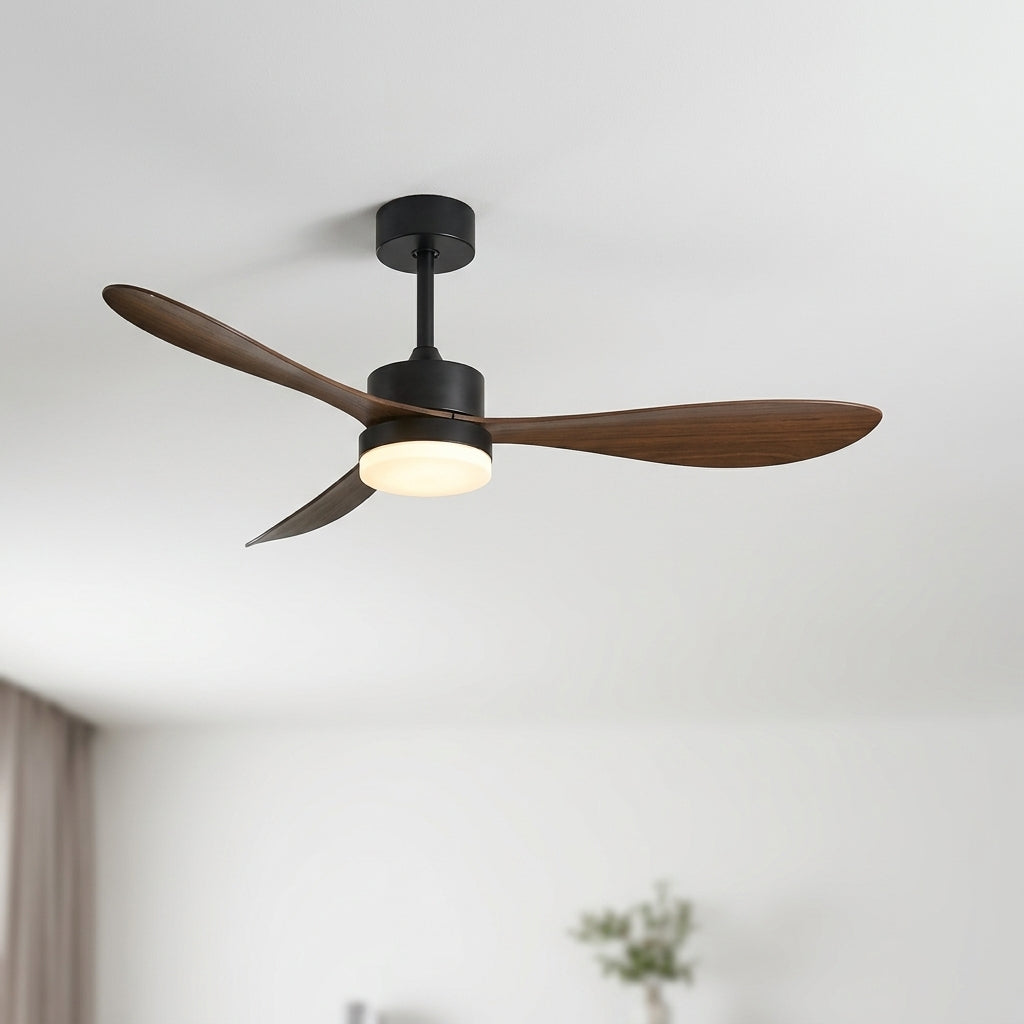 Terrain d’Or Positano — Ventilateur de plafond en bois, silencieux