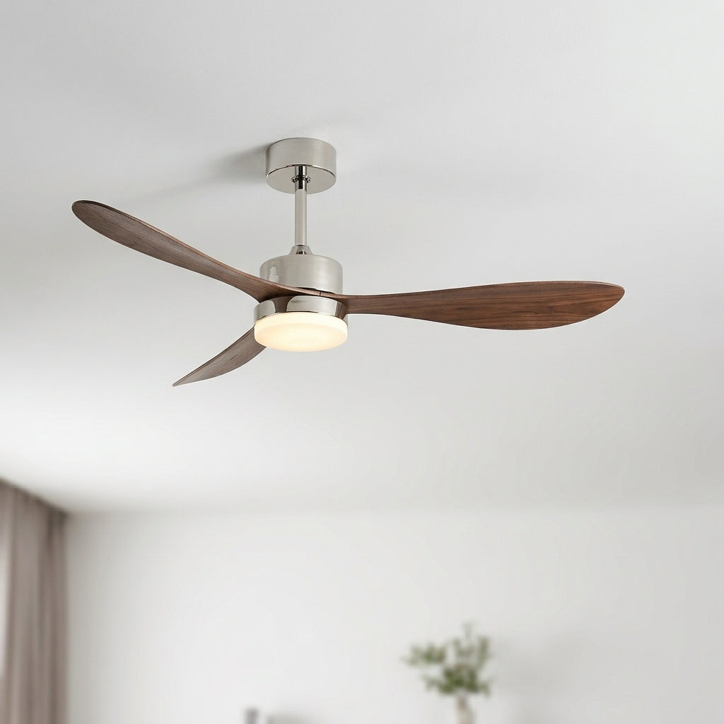 Terrain d’Or Positano — Ventilateur de plafond en bois, silencieux