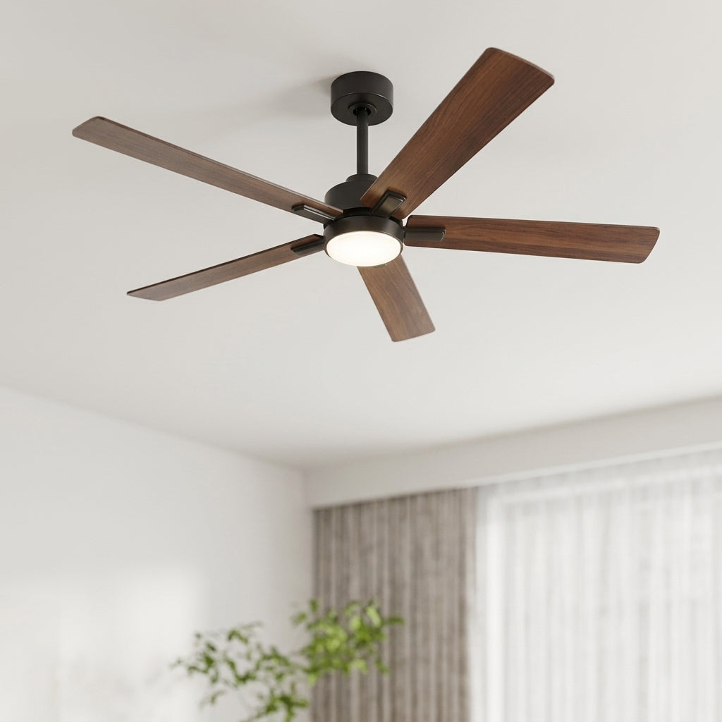 Terrain d’Or Ravello — Ventilateur de plafond en bois, silencieux