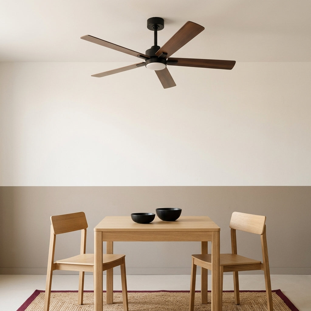 Terrain d’Or Ravello — Ventilateur de plafond en bois, silencieux