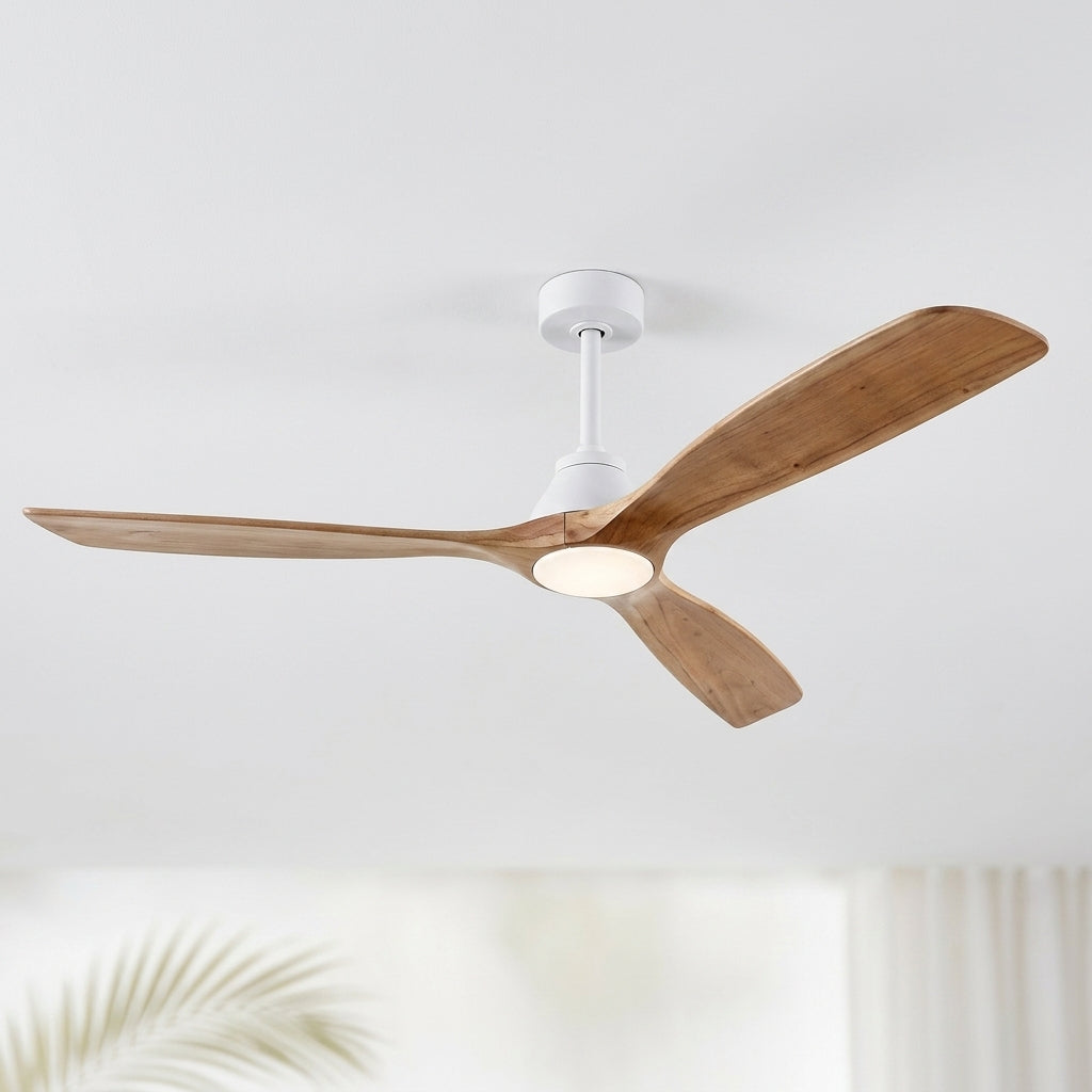 Terrain d’Or Sorrento — Ventilateur de plafond en bois, silencieux
