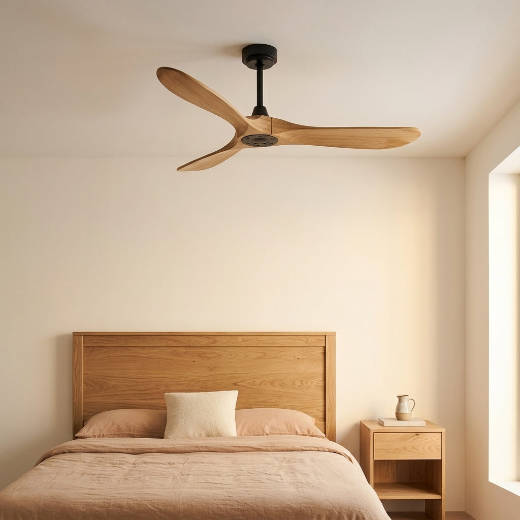 Terrain d’Or Aria Édition Spéciale — Ventilateur de plafond en bois, silencieux
