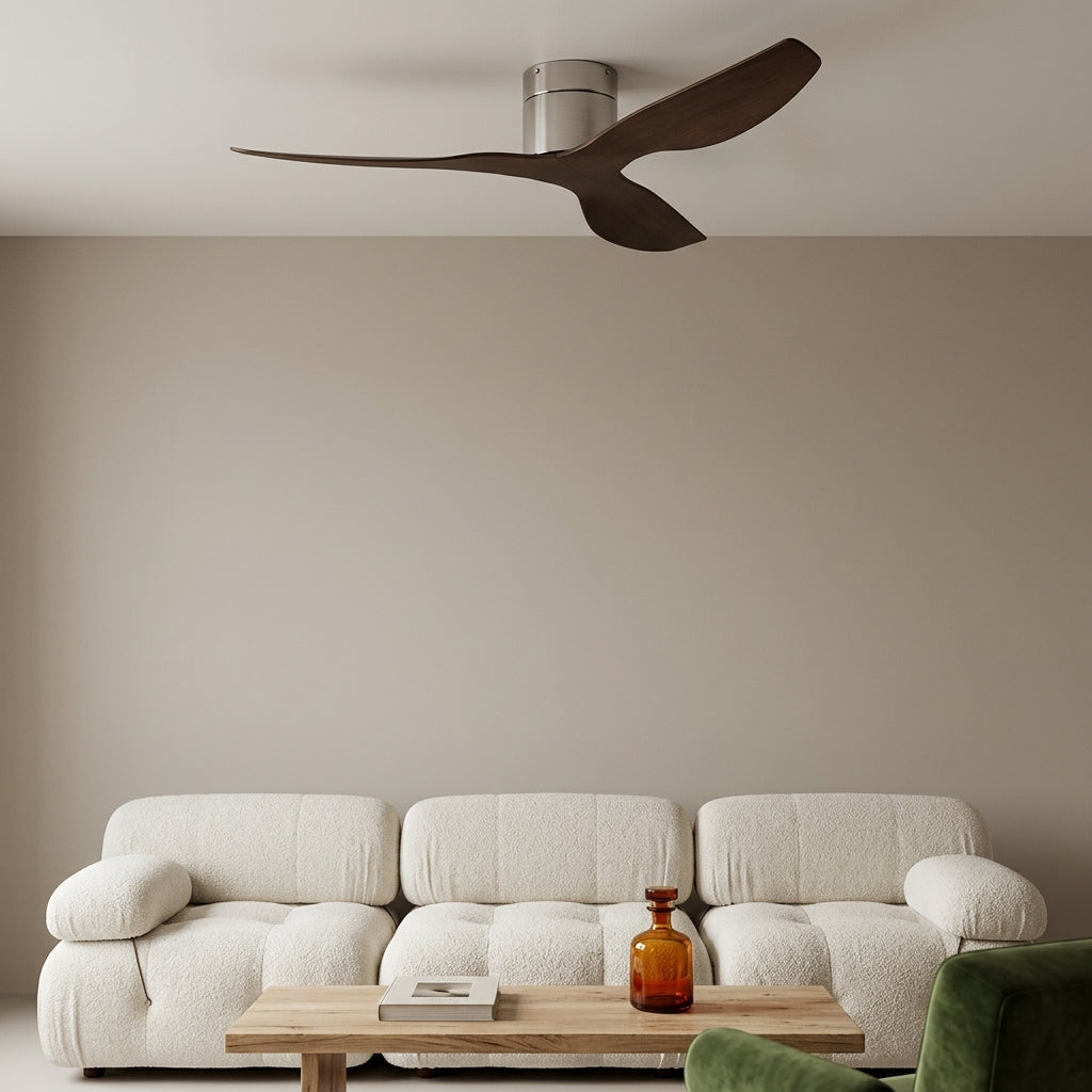 Terrain d’Or Bellagio — Ventilateur de plafond en bois, silencieux
