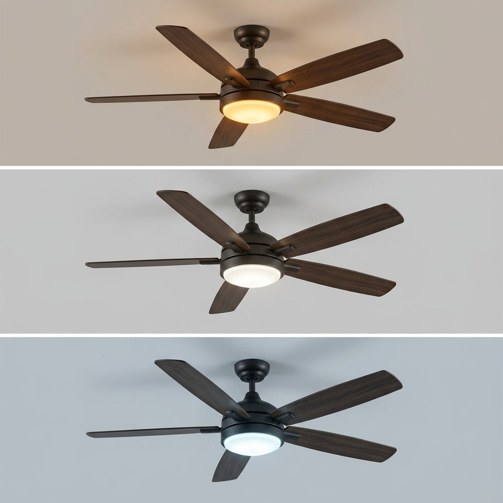 Terrain d’Or Ravello — Ventilateur de plafond en bois, silencieux