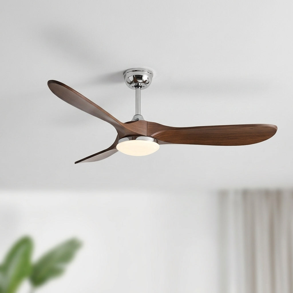 Terrain d’Or Aria — Ventilateur de plafond en bois, silencieux