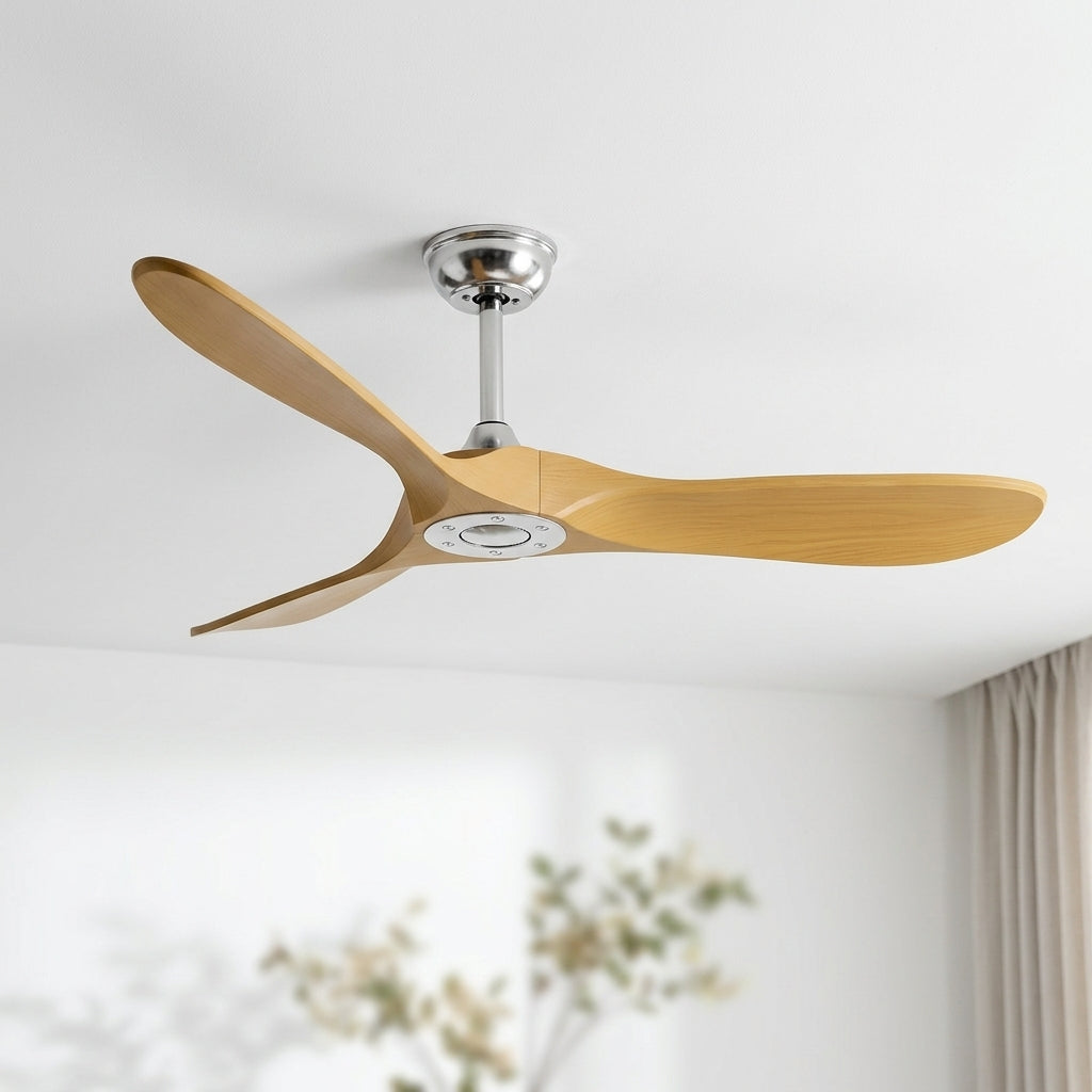 Terrain d’Or Aria Sans Lumière — Ventilateur de plafond en bois, silencieux