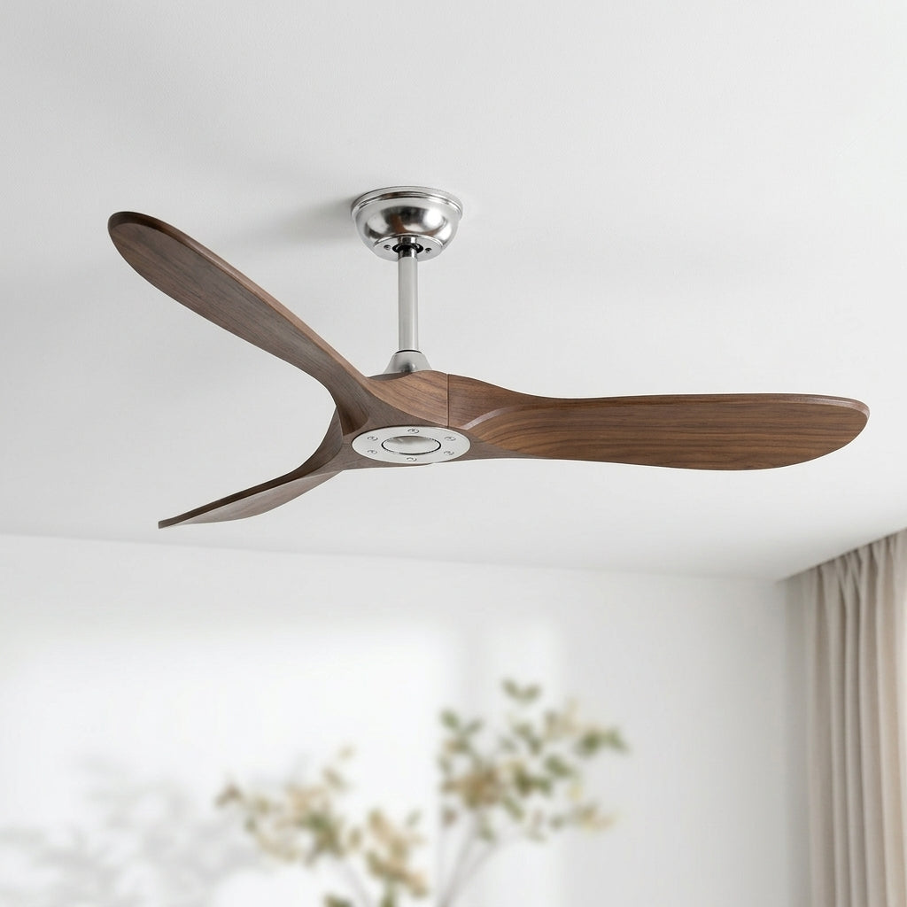 Terrain d’Or Aria Sans Lumière — Ventilateur de plafond en bois, silencieux