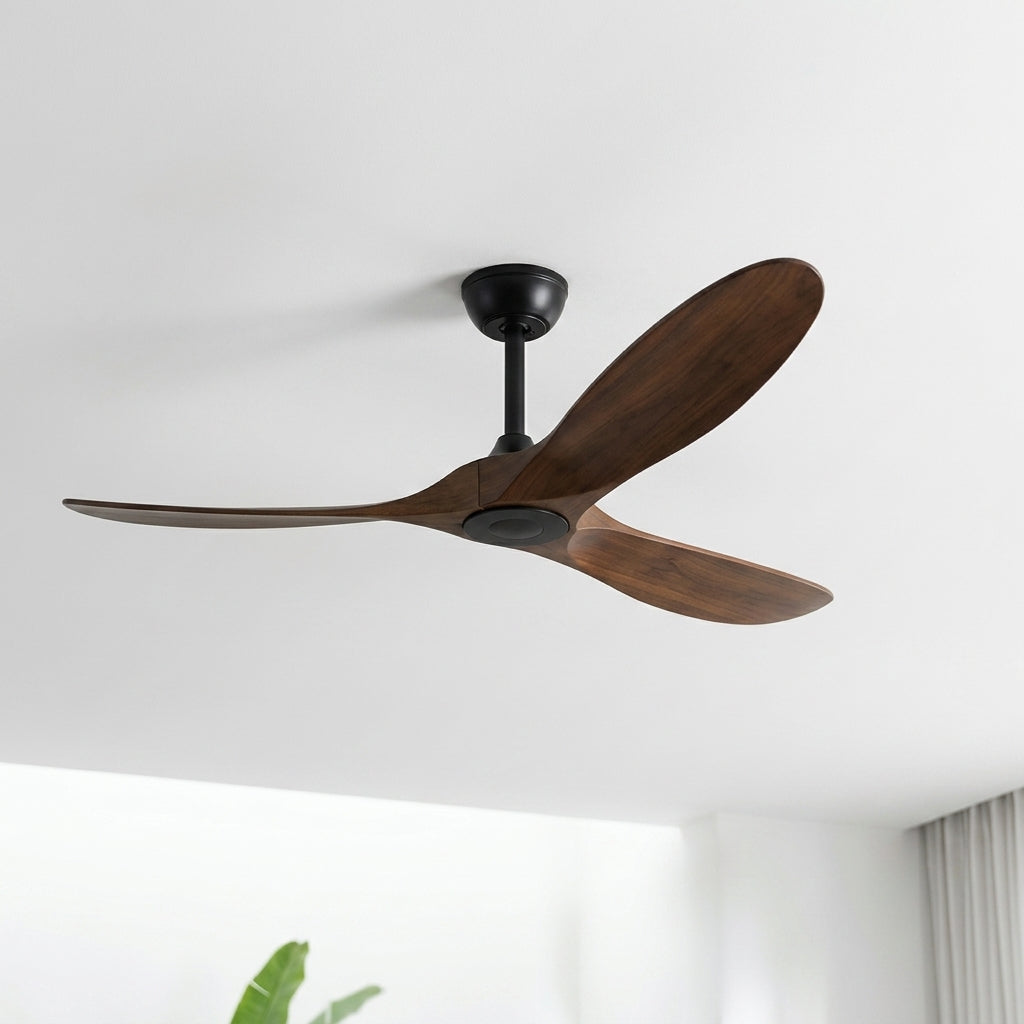 Terrain d’Or Aria Sans Lumière — Ventilateur de plafond en bois, silencieux