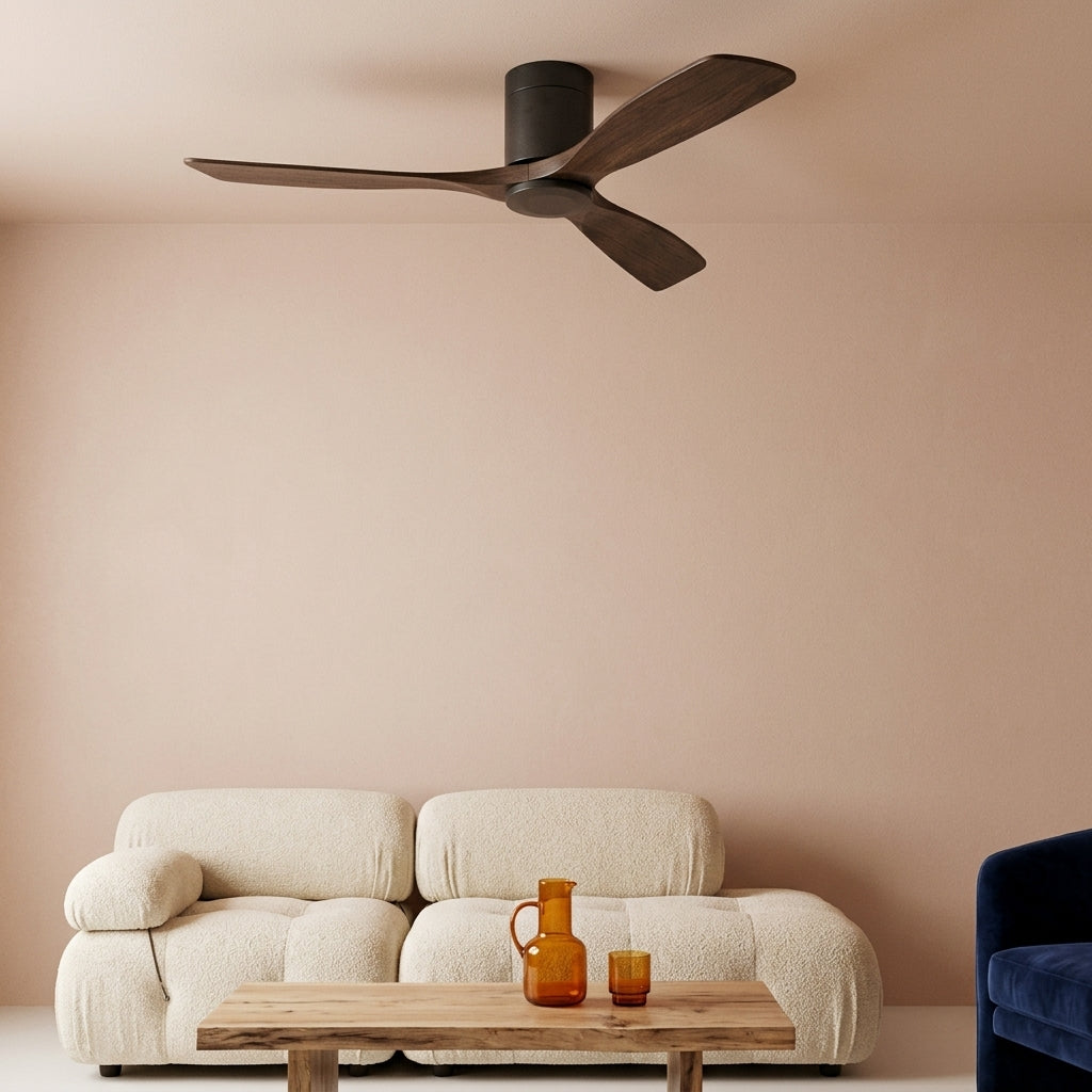 Terrain d’Or Vernazza — Ventilateur de plafond en bois, silencieux