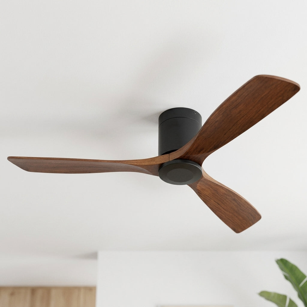 Terrain d’Or Vernazza — Ventilateur de plafond en bois, silencieux